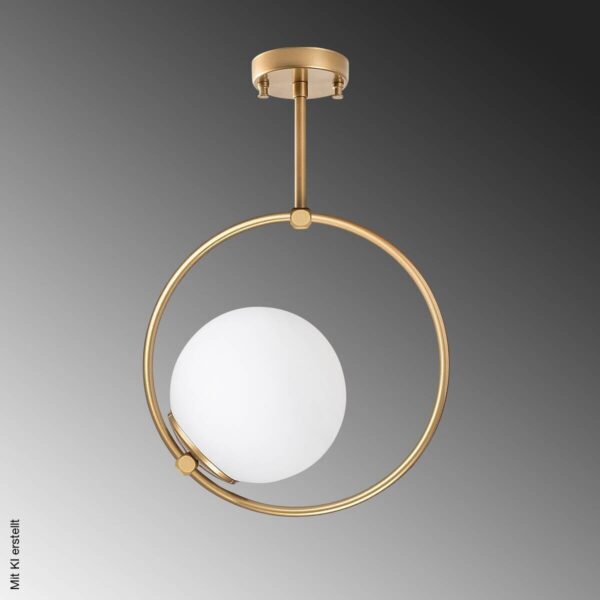 Opviq Deckenleuchte Dolunay-3903 gold B/H/T/L: ca. 26x39x15x26 cm E27 1 Brennstellen – Bild 5