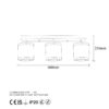 Opviq Deckenleuchte Way-11635 B/H/T/L: ca. 66x21x15x66 cm E27 3 Brennstellen – Bild 2