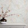 Vliestapete Blätter weiß beige grau B/L: ca. 53x1005 cm glitzernd – Bild 4