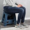 Klapphocker blau B/H/L: ca. 53x4,5x38,5 cm Klapphocker blau B/H/L: ca. 53x4,5x38,5 cm – Bild 2