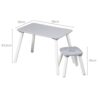 Kesper Kindertisch grau Holz B/H/L: ca. 38x43,5x58 cm Kesper Kindertisch grau Holz B/H/L: ca. 38x43,5x58 cm – Bild 3