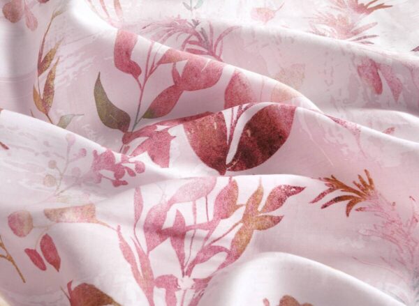 Baumwoll Bettwäsche Satin rosé Baumwolle B/L: ca. 135x200 cm – Bild 2