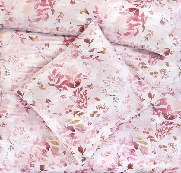 Baumwoll Bettwäsche Satin rosé Baumwolle B/L: ca. 135x200 cm – Bild 5