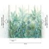 Livingwalls Fototapete Dschungel blau grün creme B/L: ca. 280x265 cm – Bild 3