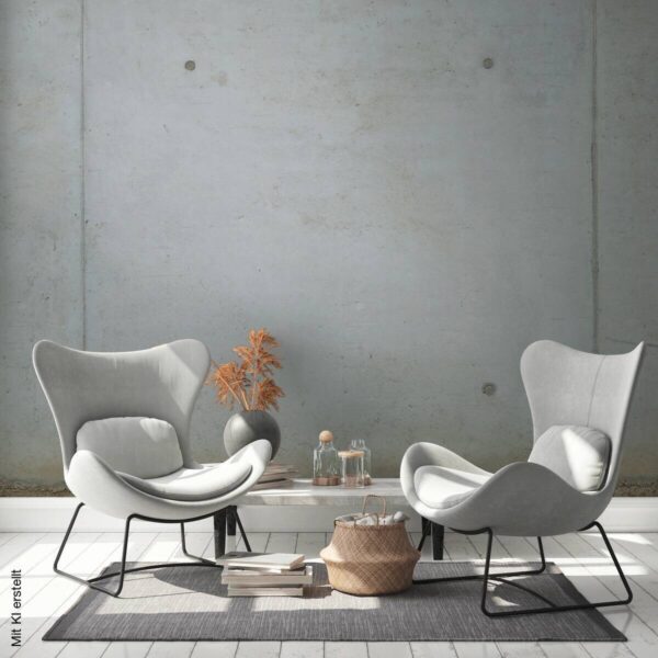 Livingwalls Fototapete Betonoptik grau beige B/L: ca. 280x371 cm – Bild 2