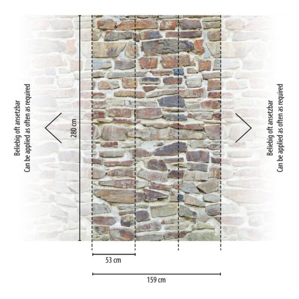 Livingwalls Fototapete Steinoptik creme beige braun B/L: ca. 280x159 cm – Bild 2