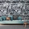 Livingwalls Fototapete Graffiti schwarz grau B/L: ca. 280x159 cm Livingwalls Fototapete Graffiti schwarz grau B/L: ca. 280x159 cm – Bild 2