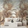 Livingwalls Fototapete Blätter creme beige B/L: ca. 280x159 cm metallic – Bild 2