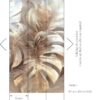 Livingwalls Fototapete Blätter creme beige B/L: ca. 280x159 cm metallic – Bild 4