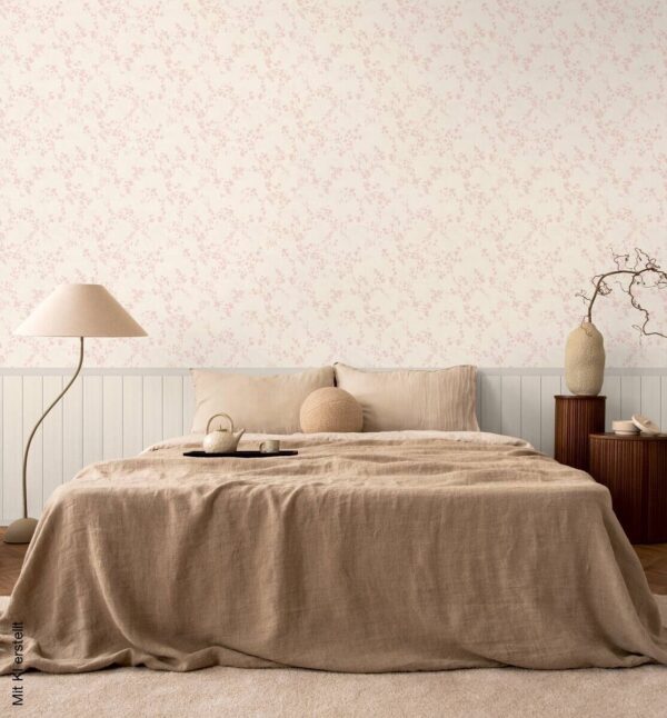 Livingwalls Fototapete Floral rosa creme B/L: ca. 280x159 cm – Bild 2