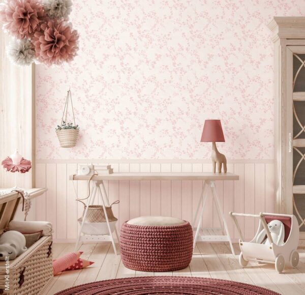 Livingwalls Fototapete Floral rosa creme B/L: ca. 280x159 cm – Bild 4