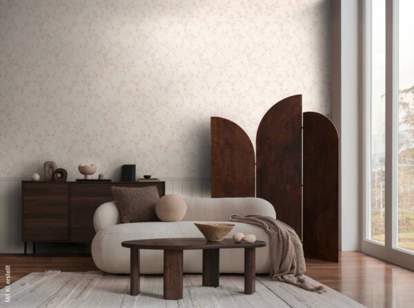 Livingwalls Fototapete Floral rosa creme B/L: ca. 280x159 cm – Bild 5