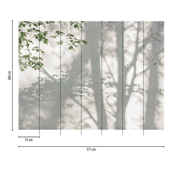 Livingwalls Fototapete Blätter weiß grün B/L: ca. 280x371 cm – Bild 3