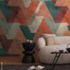 Livingwalls Fototapete Retro Design orange petrol grün B/L: ca. 280x159 cm – Bild 2