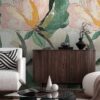 Livingwalls Fototapete Floral grün beige rosa B/L: ca. 280x159 cm – Bild 2