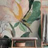 Livingwalls Fototapete Floral grün beige rosa B/L: ca. 280x159 cm – Bild 3