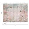 Livingwalls Fototapete Blumen bunt grau blau B/L: ca. 280x371 cm – Bild 3