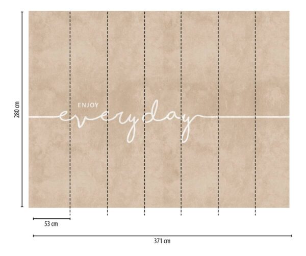 Livingwalls Fototapete Schrift weiß beige B/L: ca. 280x371 cm – Bild 2