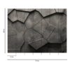 Livingwalls Fototapete 3D-Optik anthrazit grau schwarz B/L: ca. 280x371 cm – Bild 3