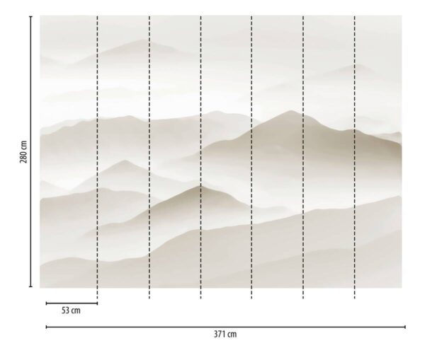 Livingwalls Fototapete Landschaft weiß beige B/L: ca. 280x371 cm – Bild 2