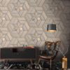 Livingwalls Fototapete 3D-Optik bronze grau taupe B/L: ca. 280x159 cm – Bild 2