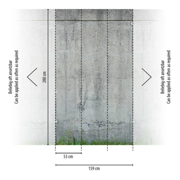 Livingwalls Fototapete Betonoptik grau grün B/L: ca. 280x159 cm – Bild 2