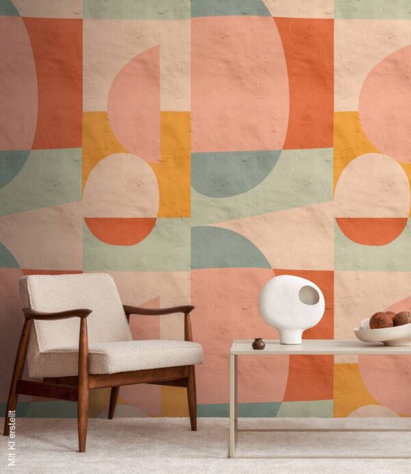 Livingwalls Fototapete Grafik rosa orange gelb B/L: ca. 280x159 cm – Bild 2