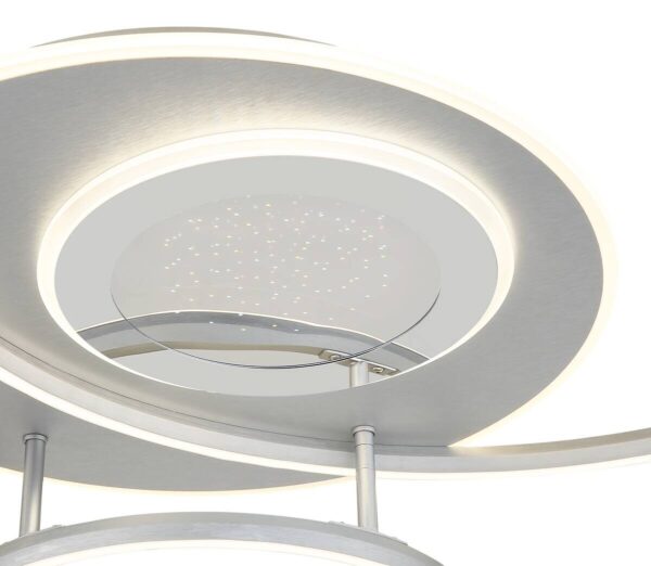 GLOBO LED-Deckenleuchte silber Aluminium Metall B/H/T: ca. 86,4x13x116,6 cm 1 Brennstellen GLOBO LED-Deckenleuchte silber Aluminium Metall B/H/T: ca. 86,4x13x116,6 cm 1 Brennstellen – Bild 2