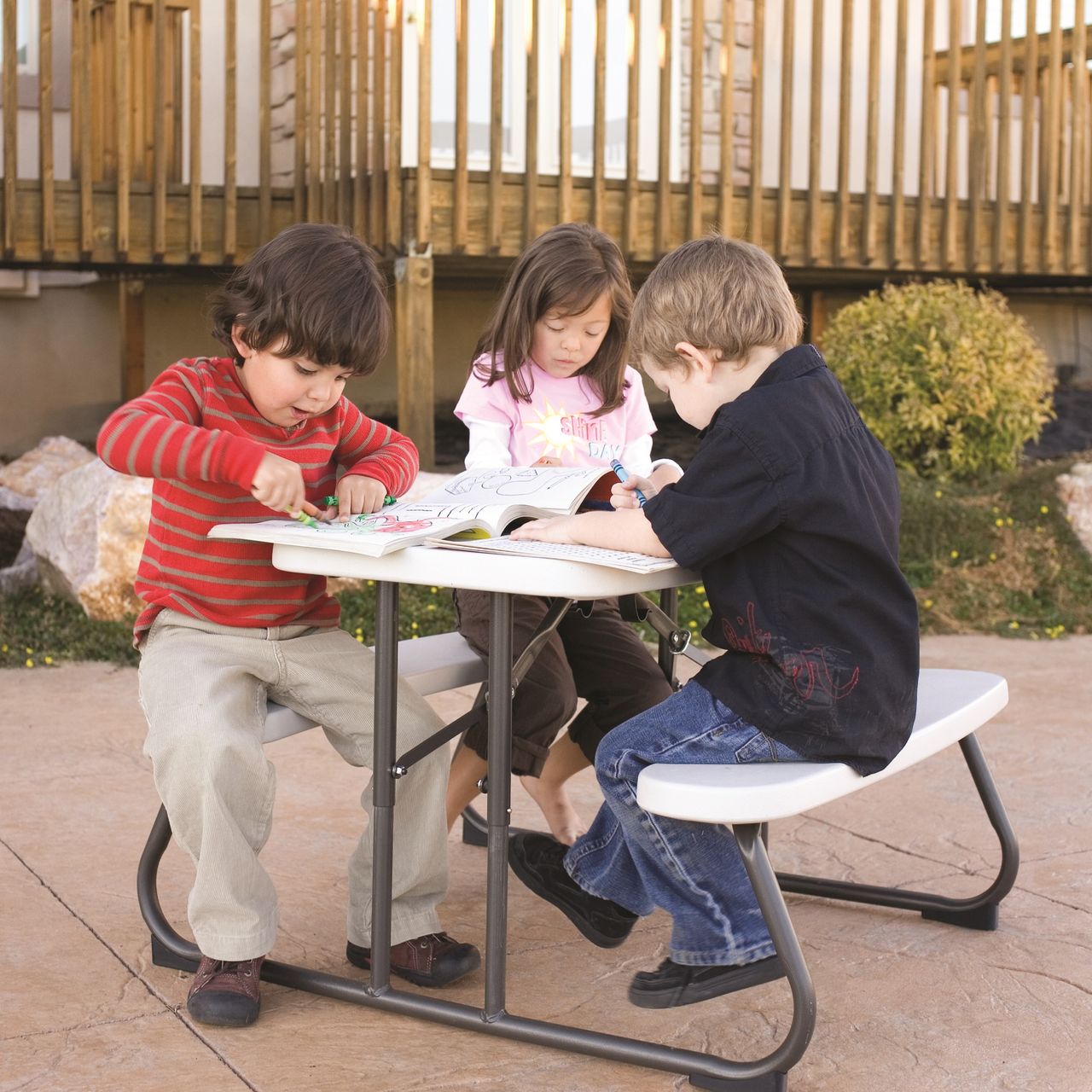 Lifetime Kunststoff Picknicktisch Kinder grau