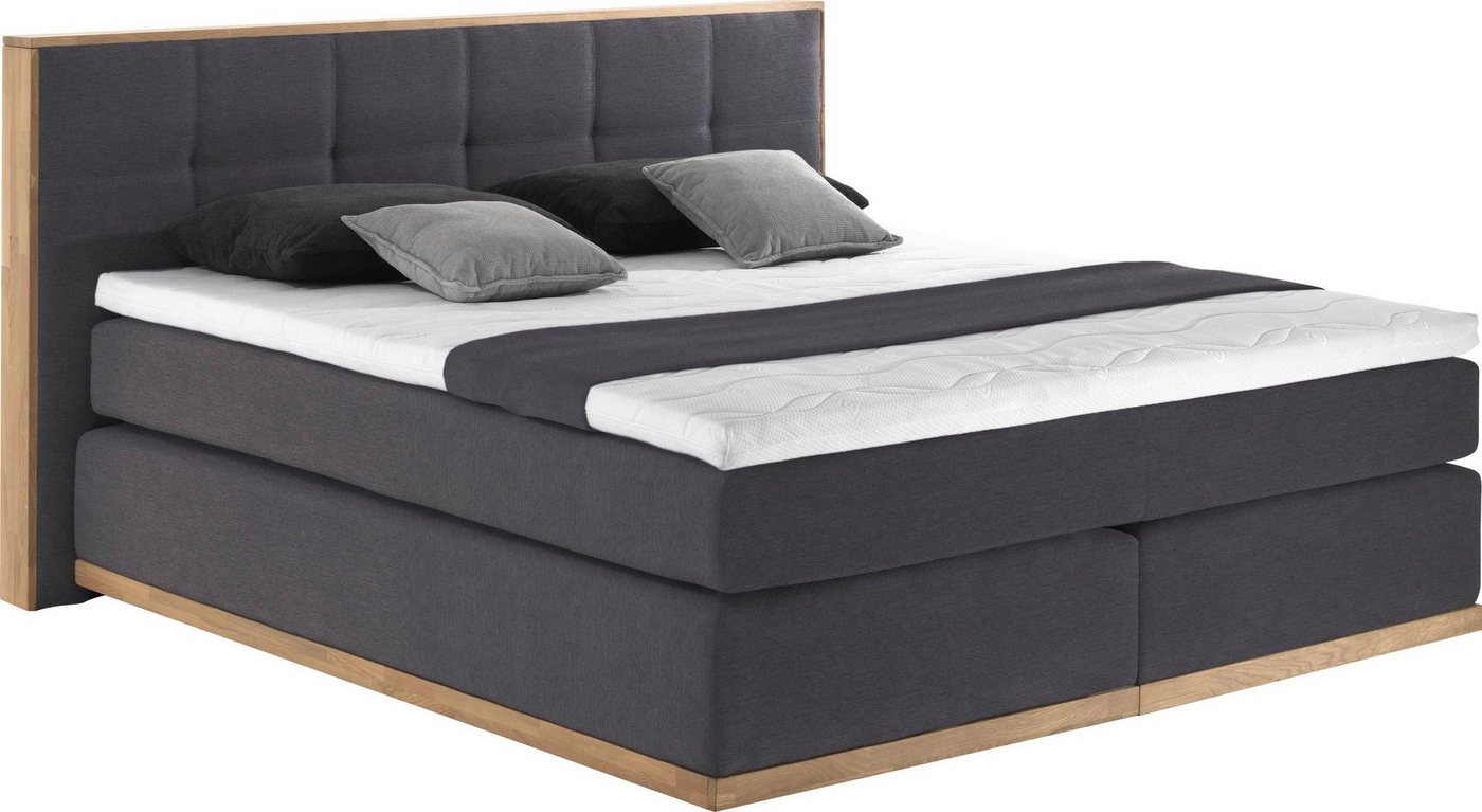 Home affaire Boxspringbett Vinton, aus massiver Eiche, verschiedene Härtegrade (auch H4)