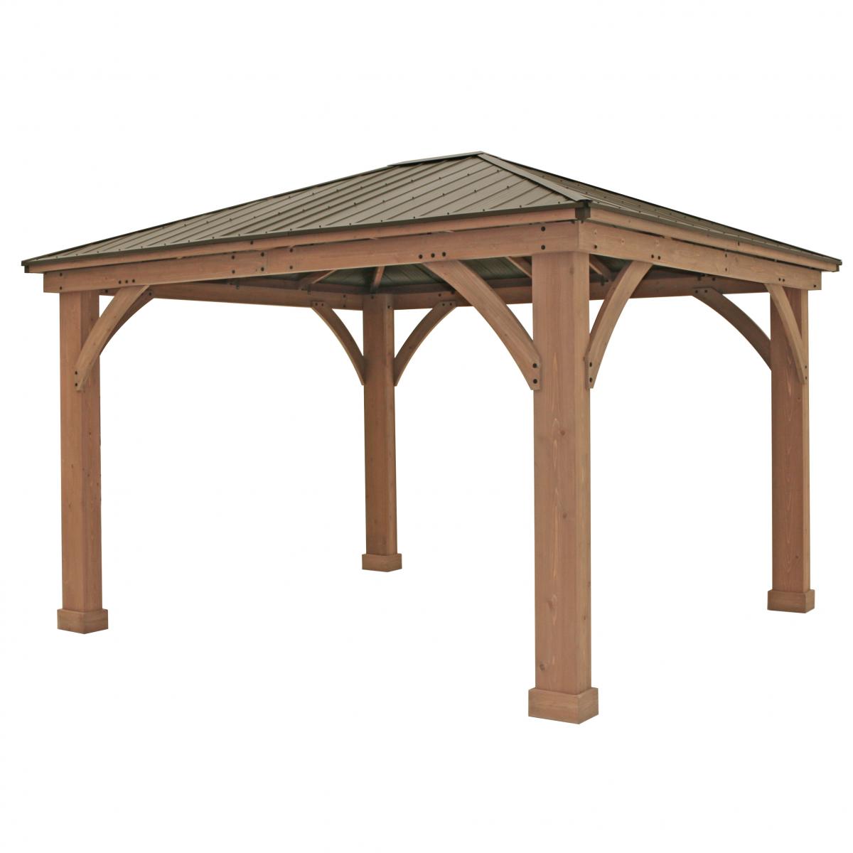 50NRTH Westmann Premium Holzpavillon Devon 12×14 natur