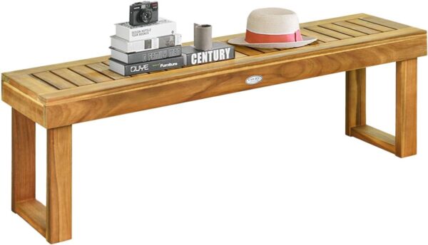 COSTWAY Sitzbank Massivholz Gartenmöbel