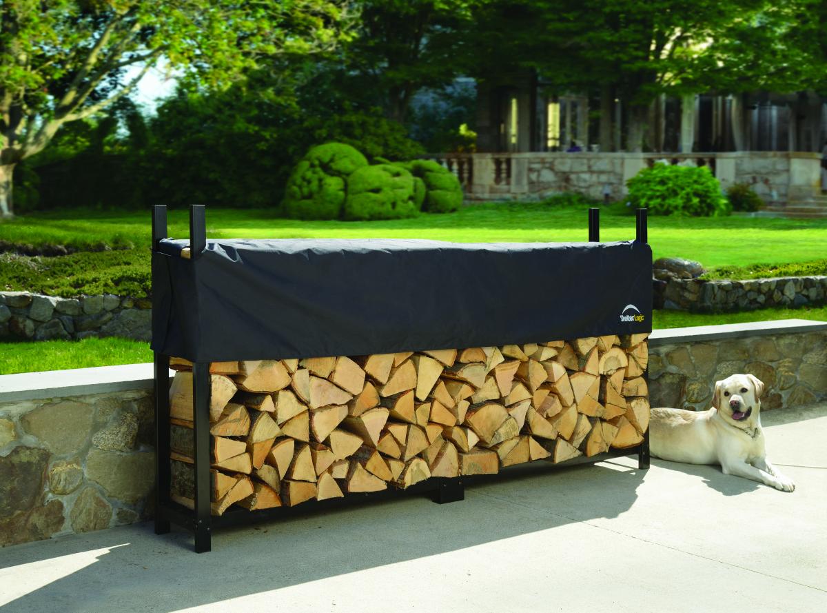 50NRTH ShelterLogic Kaminholzregal 240 cm mit Abdeckung