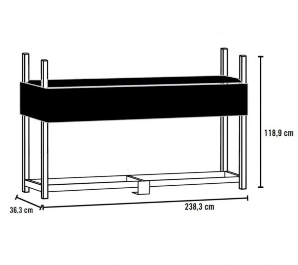 0677599904752-12 50NRTH ShelterLogic Kaminholzregal 240 cm mit Abdeckung