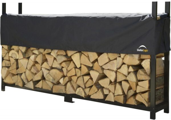 0677599904752-4 50NRTH ShelterLogic Kaminholzregal 240 cm mit Abdeckung