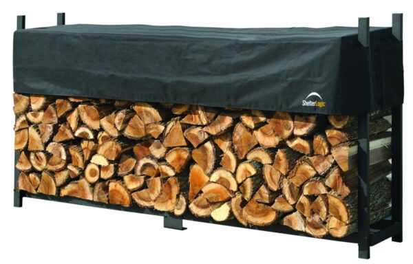 0677599904752-6 50NRTH ShelterLogic Kaminholzregal 240 cm mit Abdeckung