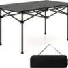 0783501338109-1 COSTWAY Campingtisch faltbar, Falttisch mit aufrollbarer Tischplatte, Klapptisch Gartentisch