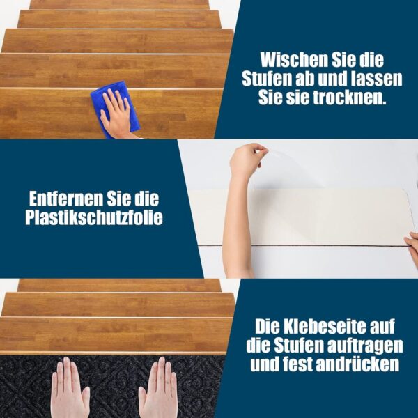 COSTWAY 15er Set Stufenmatten für Treppen