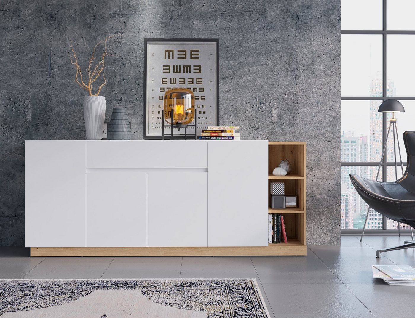 OTTO home Kommode Bristol, Breite ca. 208 cm