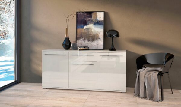 OTTO home Kommode Piano (H/B/T): 84,6/150/45,2cm), UV lackiert, Soft-Close Funktion