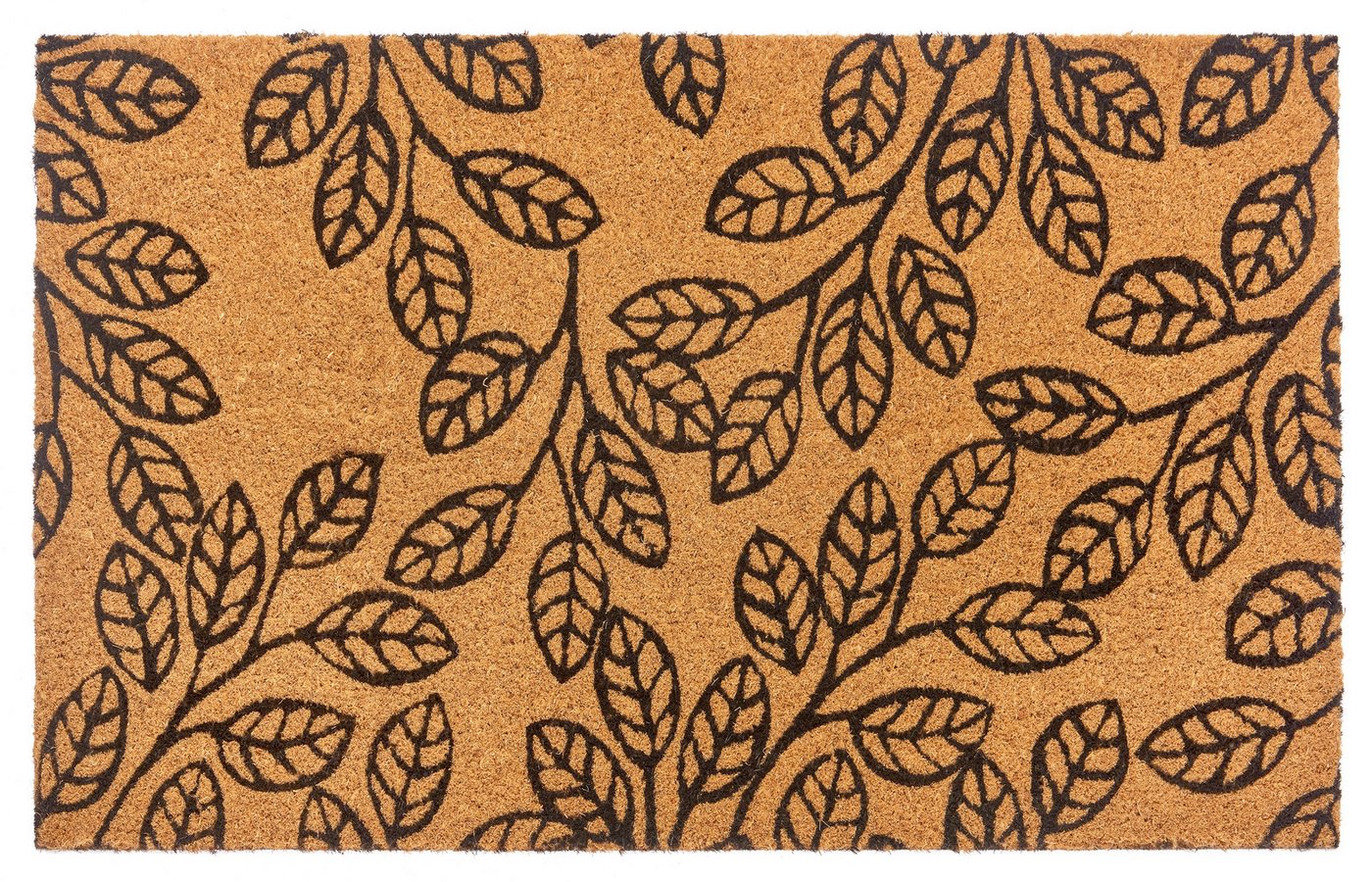 HANSE Home Fußmatte Leafs, Türmatte, rechteckig, Höhe: 15 mm, Kokos, Schmutzfangmatte, Outdoor, Rutschfest, Innen, Kokosmatte, Flur