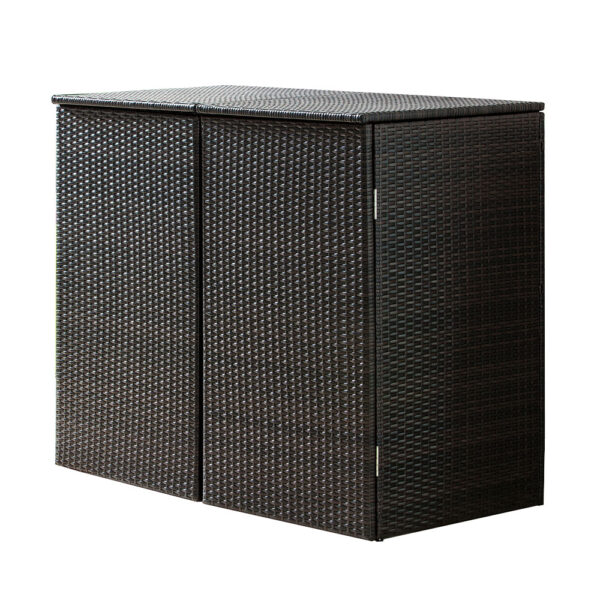 SOLAX-SUNSHINE 2er Mülltonnenbox "Genua", ca. 111 x 104 x 65 cm – Grau
