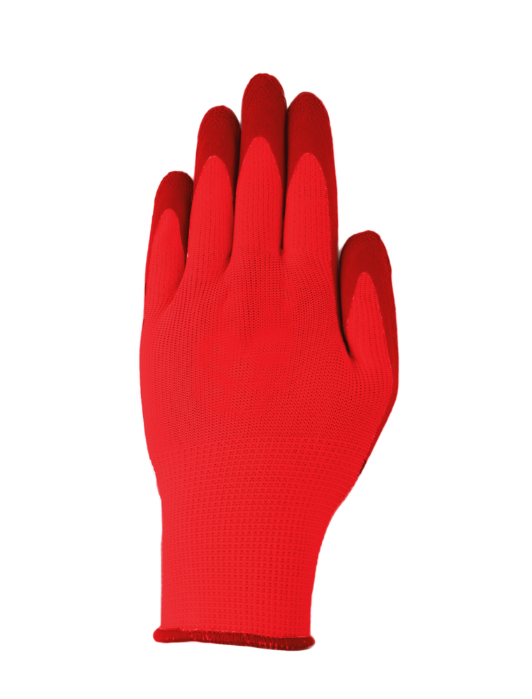 POWERTEC GARDEN Gartenhandschuhe – 5er – Pack, Rot/Rot, Gr. S