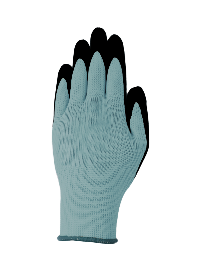 POWERTEC GARDEN Gartenhandschuhe – 5er – Pack, Hellgrau/Schwarz, Gr. L