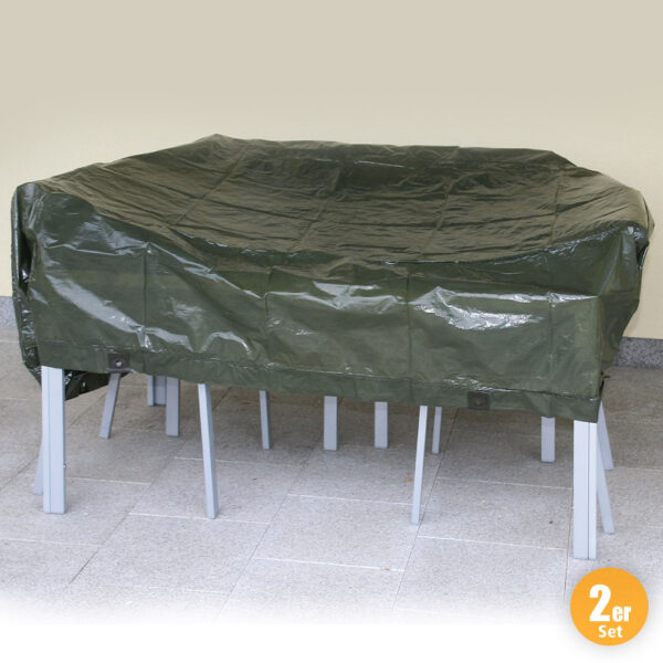 Hecht Premium – Abdeckplane, Grün – 2er – Set, 2 x 3 m / 2 x 2 m