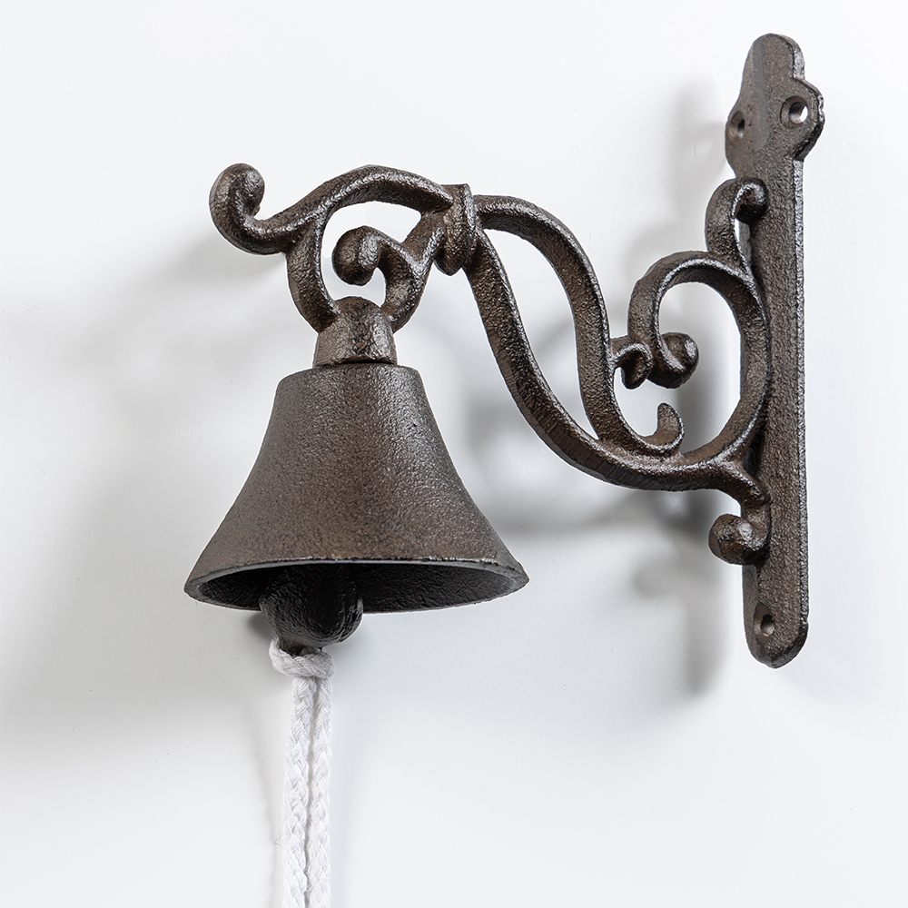 GIARDESSA Traditionelle Gusseisen – Türglocke – klassisch, ca. 16 x 17 cm