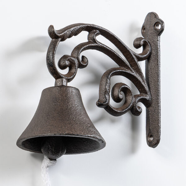 GIARDESSA Traditionelle Gusseisen – Türglocke – klassisch neutral, ca. 19 x 11 x 19, 8 cm