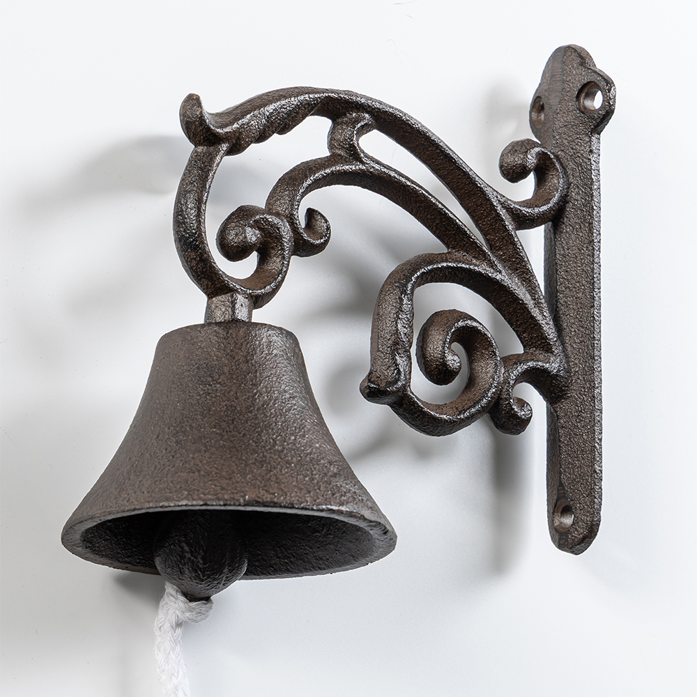 GIARDESSA Traditionelle Gusseisen – Türglocke – klassisch neutral, ca. 19 x 11 x 19, 8 cm
