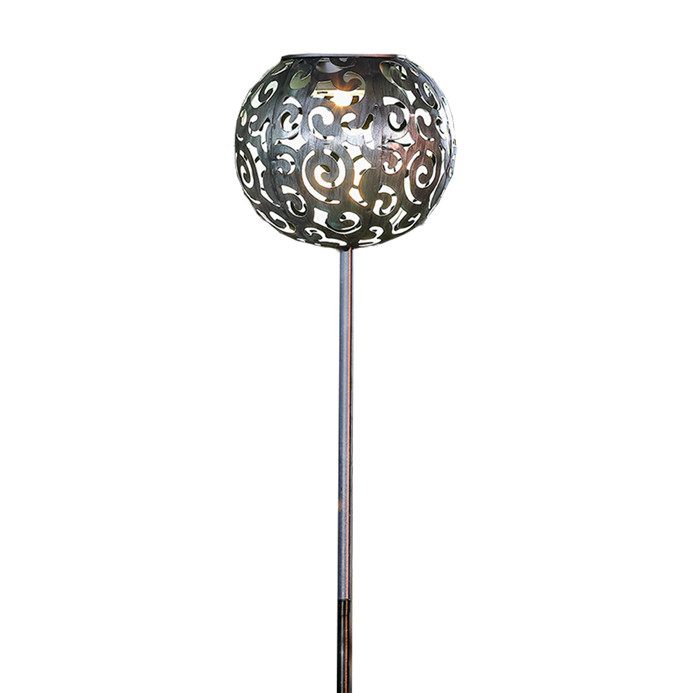 I-GLOW LED – Solar – Gartenstecker aus Metall – Dunkelblau