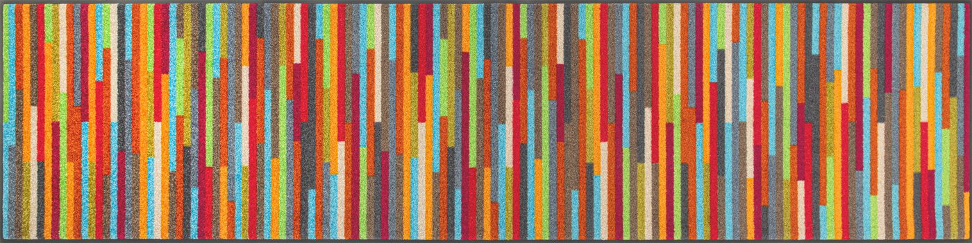 wash+dry by Kleen-Tex Fußmatte Mikado Stripes, rechteckig, Höhe: 7 mm, Schmutzfangläufer, modernes Streifen Design, rutschhemmend, waschbar